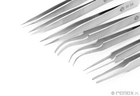 Zestaw siedmiu profesjonalnych pęset Piergiacomi w plastikowym etui, GRATIS obcinaczka Piergiacomi TRE-03NB