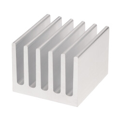 Radiator aluminiowy wytłaczany - 13x13x10mm srebrny - radiator chłodzący