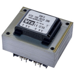 Vigortronix VTX-120-5412-206 PCB Transformer 230V 12VA 6V&#x2B;6V