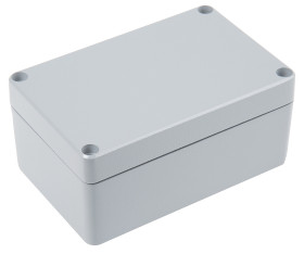 Obudowa Aluminium szerokość zew. 82 mm długość zew. 127 mm wys. zew. 57 mm Fibox IP68 Szary