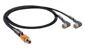 Kabel Konfekcjonwany-Rozdzielacz Obustronny M12 Duo Złącze Męskie Dwa M12...