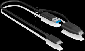 60836 USB 3 (Gen 2) Type-C® to USB-A and Type-C® cable, 0.35 m