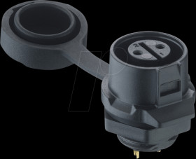 2320 02 T12CB100 QuickLock chassis socket – size 12, 2 pin