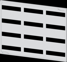 Cover, cut-out 12x 12TE, plastic, (W x H) 750 x 600 mm, 144 HP, light gray, for ALPHA 400/630/1250 DIN, 8GK9601-4KK31