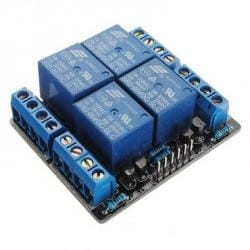 Moduł 4 przekaźników typ2, zasilanie 5V, wyjście 10A / 250V