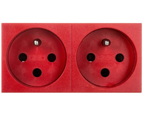Gniazdo zasilające M45 podwójne z/u 16A czerwone STD-F0K SRO2 6120314