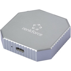Renkforce RF-6694572 RF-M2E-200 M.2 hard drive enclosure USB C silver