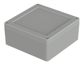 ABS enclosure, (L x W x H) 134.7 x 134.7 x 60.1 mm, light gray (RAL 7035), IP66, 07514146