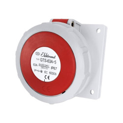 Gniazdo siłowe tablicowe skośne 63A 5P 400V IP67 GTS-63/5 921828 Elektromet