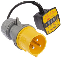 Tester gniazd, 16/32A, 110V ac, CAT II 150 V, Zasilanie sieciowe
