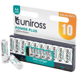 Uniross 21619 LR6 AA Power Plus Alkaline Batteries (Pack of 10)
