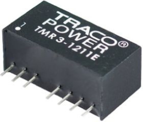 Przetwornica DC-DC, 3W, Uwe 4,5 → 9 V DC, Uwy ±12V dc, Iwy ±125mA, TRACOPOWER