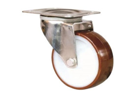 Koło samonastawne średnica kabla 125mm Płyta Guitel Hervieu 200kg wysokość całkowita 155mm