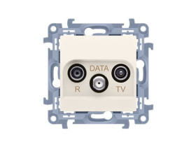 SIMON 10 Gniazdo antenowe RTV-DATA pojedyncze do instalacji indywidualnych kremowe CAD.01/41 KONTAKT SIMON