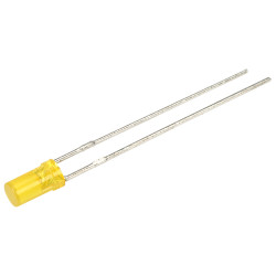 Kingbright L-424YDT 3mm 2.1V Yellow LED Cylindrical