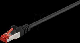 95478 Cat.6 S/FTP PiMF patch cable, CCA, black, 1,0 m