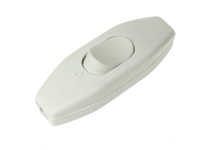 Włącznik przelotowy na kabel biały 2,5A