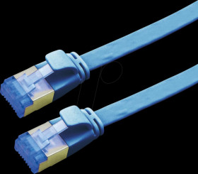 21992153 Patch cable Cat. 6a, FTP, extra-flat, blue, 3 m