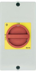 Repair switch, rotary actuator, 3 pole, 25 A, (L x W x H) 160 x 85 x 82 mm, panel mounting, KG20.T203/33.KL51V