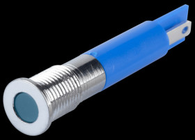Q8F1CXXB24E Indicator LED, 24 V DC, 8 mm, FASTON, blue/BrC