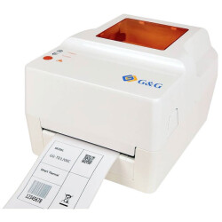 G&amp;G GG-TD1200C-BK-USB Desktop Thermal Label Printer 203dpi 110mm DT/TT USB White