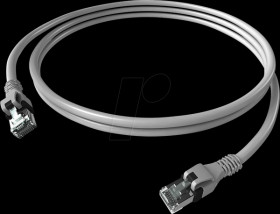 CPP1OAAAAA0005 Cat.6a patch cable, DualBoot, PushPull, S/FTP, gray, 0.5 m