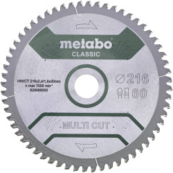 Metabo 628666000 Multi Cut Classic Circular Saw blade 254x30 mm 60 cogs