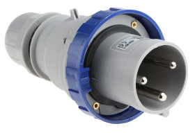Złącze przemysłowe - zasilające 63A Wtyczka 230 V 2P + E Męski Scame Niebieski Montaż na kablu IP67