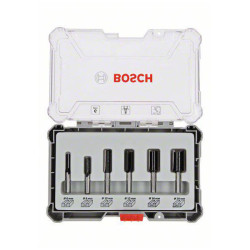 Bosch 2607017466 Groove Milling Cutter Set 8mm Shank 6-part Carbide