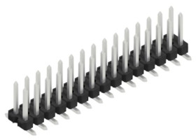 Pin header, 30 pole, pitch 2.54 mm, angled, black, SLLP6SMD06630Z