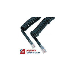 Kabel telef. Spiralny 1m czar.