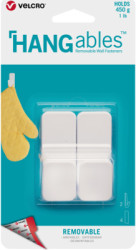 Adhesive hooks, holding force 450 g, rubber/nylon, white, self-adhesive, (W x H) 25 x 62 mm, VEL-30106-WEU