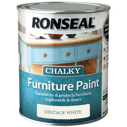 Ronseal 37482 Chalky Furniture Paint Vintage White 750ml