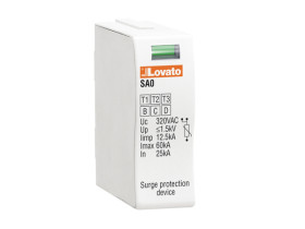 Zabezpieczenie przeciwprzepięciowe - wkładka Jednofazowy-fazowy, 50kA, montaż Szyna DIN RPA, Lovato SAX
