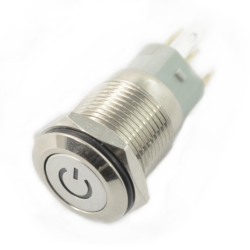 Przełącznik ON-OFF monostabilny - PBW-16BPW - 2A 250V - płaski zielono/czerwony