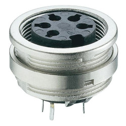 Lumberg KFR 40 4 Pin DIN Female Chassis Socket IEC 60130-9 Front Panel Mount