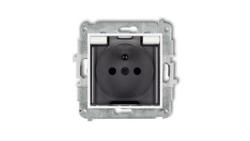 Icon Mechanizm Gniazda Bryzgoszczelnego Z Uziemieniem 2P+Z (Klapka Dymna,...