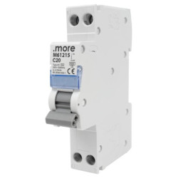 Wyłącznik różnicowo-prądowy z członem nadprądowym C20A,30mA,1P typAC