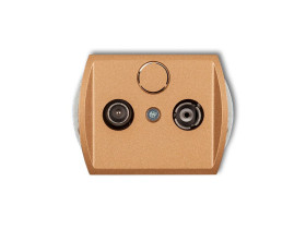 TREND Gniazdo antenowe RTV przelotowe 9dB złoty metalik 8G9P KARLIK