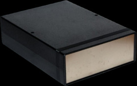 ABS device enclosure, (L x W x H) 280 x 200 x 76 mm, black (RAL 9005), IP54, 1598JBK