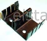 Radiator 25 x 38 x 13mm czerniony 2x TO220