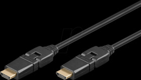61286 HDMI cable connector/connector, 360°, 4K 60 Hz, 2 m
