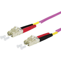 Metz Connect 151S1JOJO10E FO Cable Fibreglass Violet 1m 2x LC plug OM4