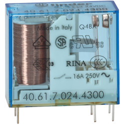 Finder 40.61.7.024.4300 24V 16A SPDT Miniature PCB Relay
