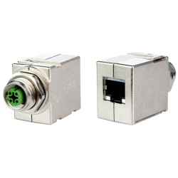 Metz Connect MWN811A115 Connector M12 to RJ45 IP67/IP20 Zinc Die-Cast