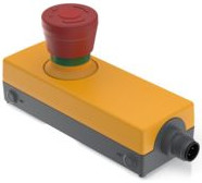 Command device box, 1 emergency stop pushbutton, 2 Form B (N/C), latching, 1.22.114.000/0000