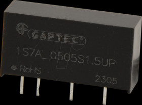 1S7A_0505S1.5UP DC/DC converter, 1 W, 5 V, SIL 7
