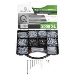 Quadrios 2103SA044 Nail Set 2000 Pieces Assortment in Sturdy Case