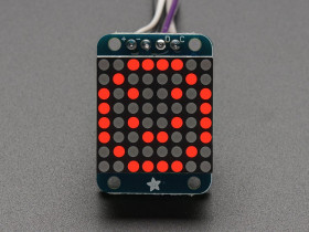Adafruit Mini 8x8 LED Matrix w/I2C Backpack - Red [Discontinued]