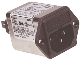 Gniazdo zasilające IEC z filtrem przeciwzakłóceniowym2 1A C14 TE Connectivity Montaż na kołnierzu 5 x 20mm